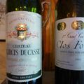 Saint Emilion : Larcis Ducasse 2007 et Clos Fourtet 2002