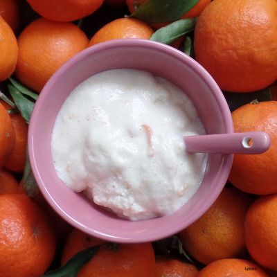 Petite crème à la clémentine au tofu soyeux. 