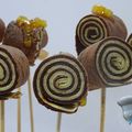 Sucettes de crêpes bicolores