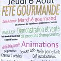 Programme de la fête Gourmande du 6 Août 2015 à Pont-du-Fossé