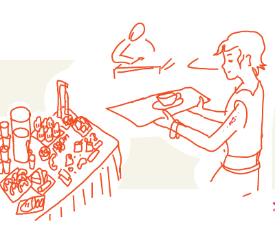 Petit déjeuner à l'hôtel