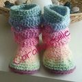 Chaussons boots crochet