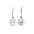 Pair of fine diamond earrings