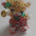  petit ours de noel en tissage japonais