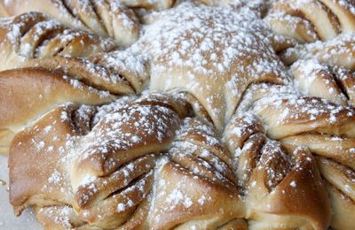 Brioche "flocon de neige" saveur spéculoos (pâte à brioche sans oeuf ni beurre)