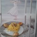 Coquilles st Jacques au curcuma et au riz et bébé mouette