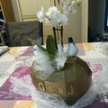 VASE COEUR en paperkraft pour un mariage d'or