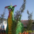 Fabrication d'un dragon pour le carnaval de Castelnau