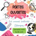 Portes ouvertes le samedi 16 mars (à partager)