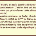 Enregistrement des actes de décès des morts ou disparus au combat…