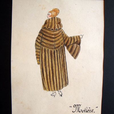 Dessin a l'encre. Mode 1921