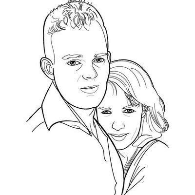 Portraits et caricatures vectoriels (d'après crayonnés)