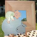 Miroir le p'tit homme et son hippopotame