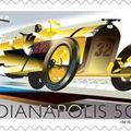 Le timbre des 500 Milles d'Indianapolis (communiqué de presse anglais)