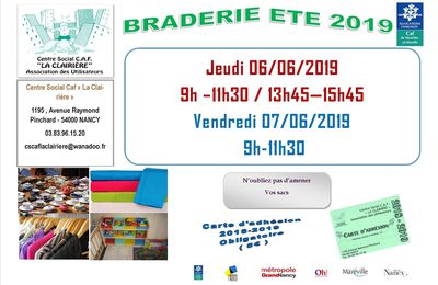 BRADERIE ETE 2019