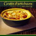 Gratin d'artichauts au curry