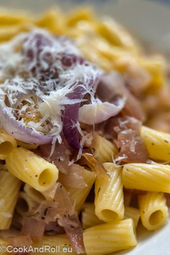 Tortiglioni aux oignons rouges cipolle rosso de Cavasso Nuovo