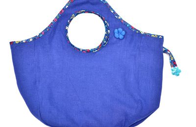 sac PB réversible en partenariat avec LA MERCERIE CHIC