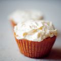Vanilla Cupcakes - Honey Cream Frosting