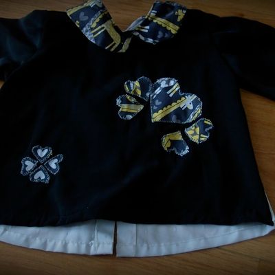 Brassière col rond Noir et Blanc 