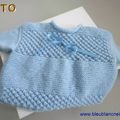tuto bebe tricot, brassiere tricotee main, explications à telecharger
