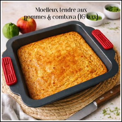 Moelleux tendre aux pommes & combava (IG bas)
