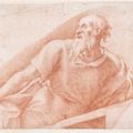 Girolamo MUZIANO (Acqua Fredda 1528 - Rome 1592) . Etude pour un saint Jérôme 