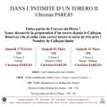 « DANS L’INTIMITE D’UN TORERO » PAREJO en BEZIERS - 17 fevrier- 2 mars- 16 mars 2024