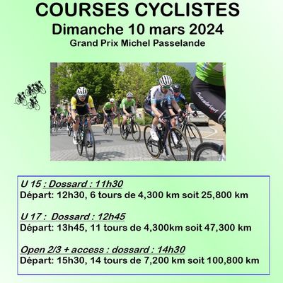 Détail des épreuves organisées par le CCC, à Moisdon et St Julien de Vouvantes