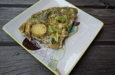 Frittata de printemps aux asperges