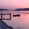 coucher de soleil sur le Danube