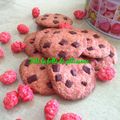 Cookies au praline rose et pépite de chocolat noir