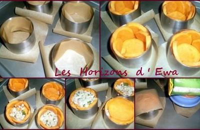 Charlottes de Patates douces aux Crevettes 