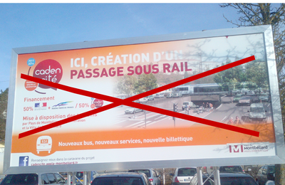 Fin du (panneau) du passage sous rail.