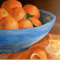 Plat bleu aux oranges 