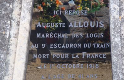  ALLOUIS Jules Auguste Eugène (Lignac) + 01/10/1918 Roanne (42)