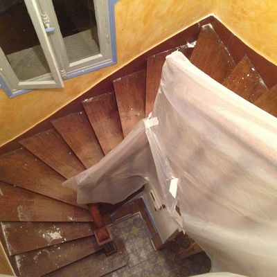 La rénovation de l'escalier