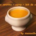 Soupe carotte-curry-lait de coco