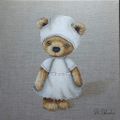 Teddy bear sur lin