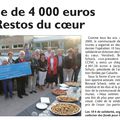 Un chèque de 4000 euros pour les Restos du Coeur