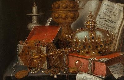 Edwaert Collier, also known as "Edwaert Colyer", circa 1640 Breda - 1708 London, Vanitas still life with golden crown