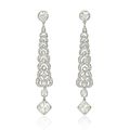 A pair of Art Deco diamond pendant earrings