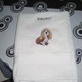 serviette chien basset