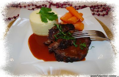 JOUE DE BOEUF BRAISEE AU VIN ROUGE