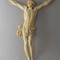 Grand Christ. Ivoire sculpté.  France ou Allemagne du Sud,  XVIIe siècle