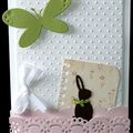 Un lift ... une envie de printemps ... un petit lapin en chocolat ... une carte pour Pâques !