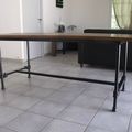 Réalisation d' une table de style industriel pour une cliente