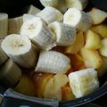 Compote pommes, bananes, pêches