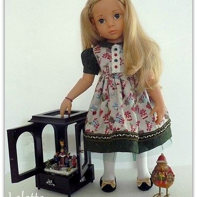 Robe de Noël pour poupée Gotz