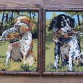 2 canevas "Chiens de chasse"